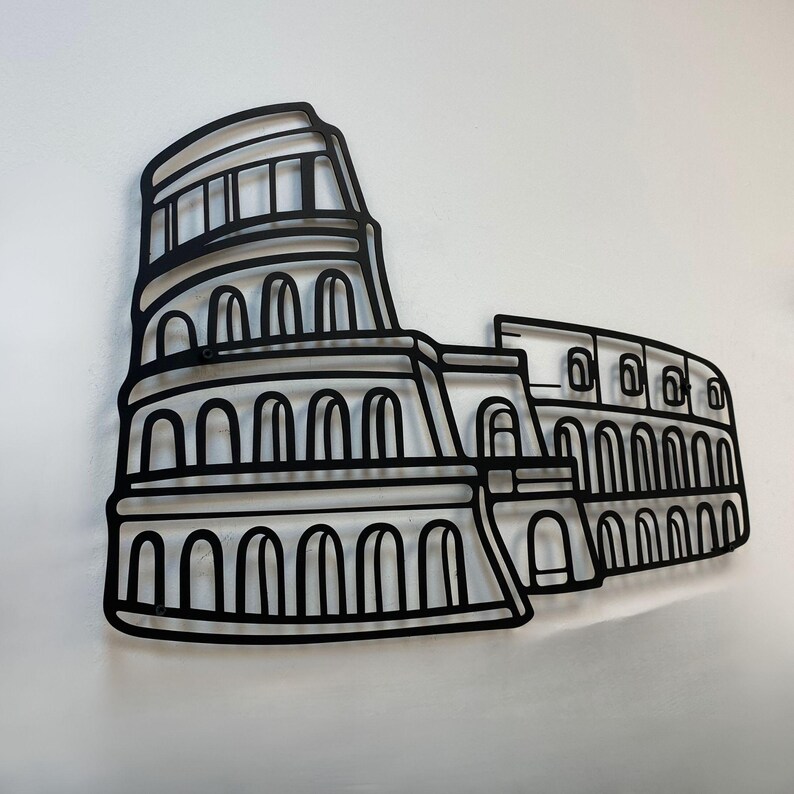 Colosseum Rome Metal Wall Art, Wall Hanging, Housewarming Gift, Wall