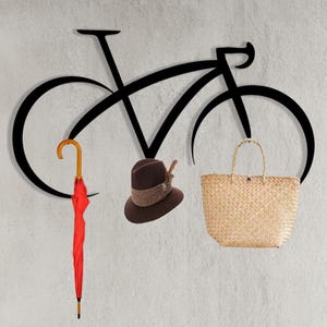 Extra Large Bicycle Metal Coat Rack: Modern Wall Decor Hanger