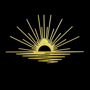 Gold Metal Sun Wall Art: Sunrise Outdoor Decor