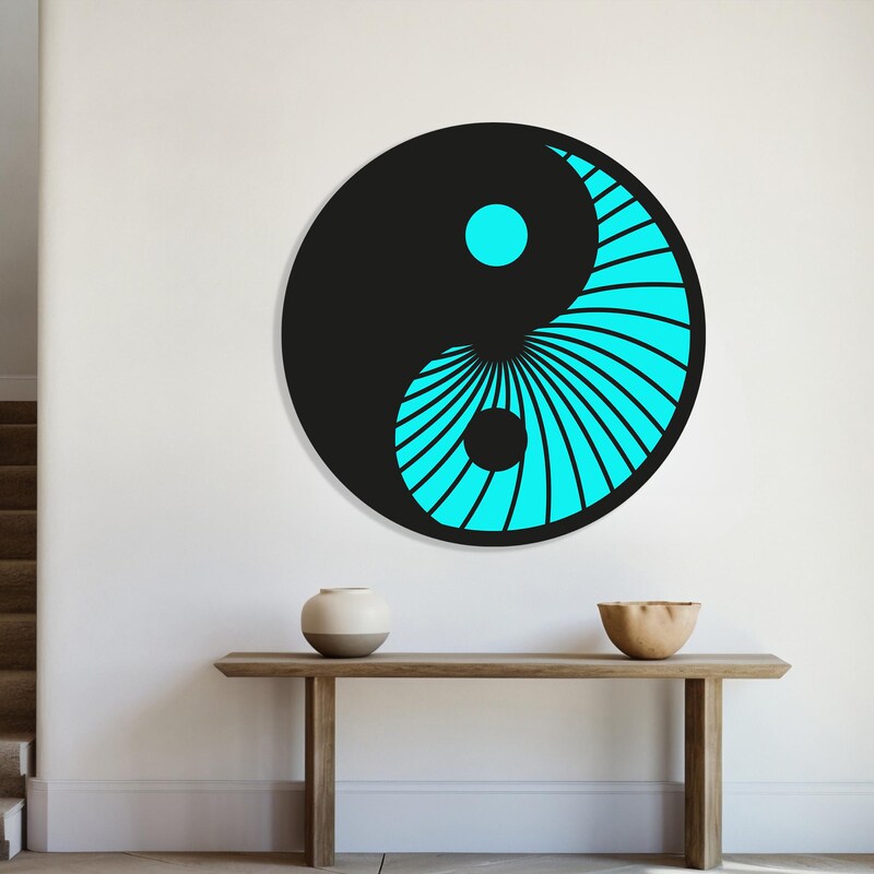 Yin Yang Wall Art Etsy