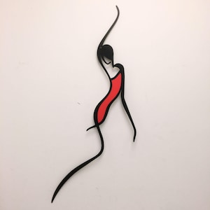 Colorful Dance Metal Wall Art, Dance Line Art, Tango Wall Decor, Gift for Dancer, Metal Line Art, Metal Wall Decor, Gift for Wife