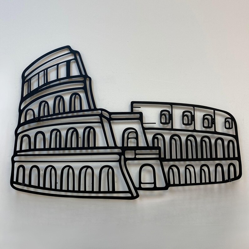 Colosseum Rome Metal Wall Art, Wall Hanging, Housewarming Gift, Wall