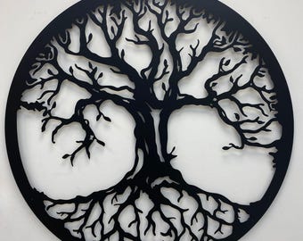 Tree of Life Metal Wall Art: Modern Living Room Decor