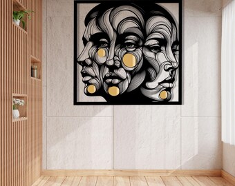 現代絵画 Wall decor ライン メタル アート ボヘミアンメタル モダン メタル アート 現代アート工房 メタルアート 現代絵画 インテリア 壁掛け 立体感のあるモダンアート 抽象画ライン 2FMA-431 絵画 セカンドフロア 通販 7452873 クリーマ ハンドメイド・手作り