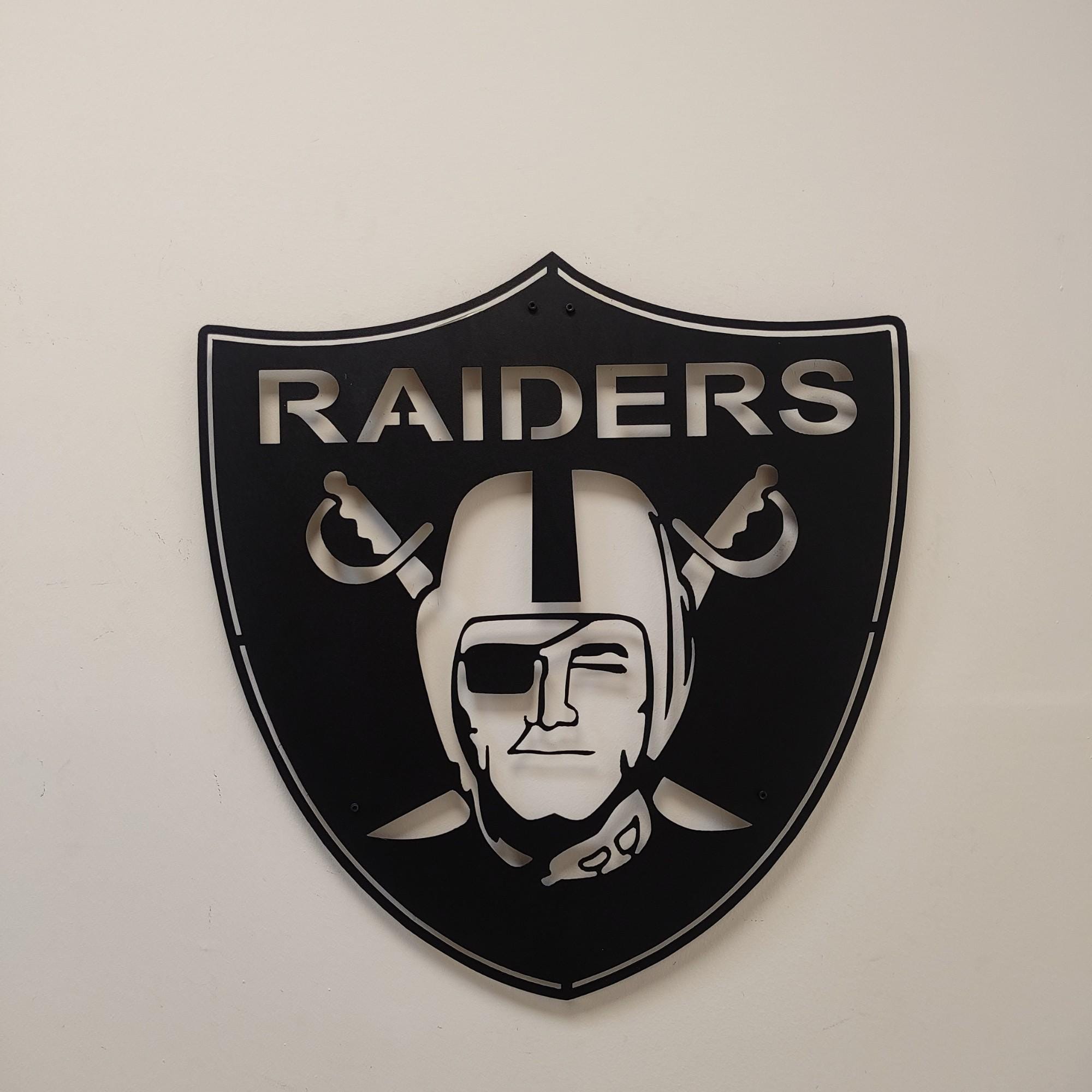 Las Vegas Raiders Lighted Metal Sign: NFL Wall Art - Etsy