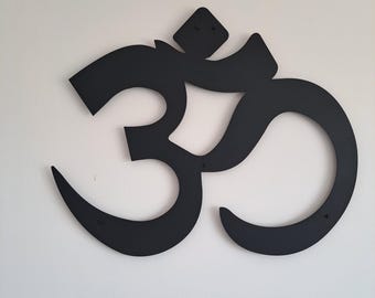 Om Buddha Metal Wall Art: Yoga Meditation Decor