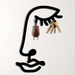Metall Schlüsselhalter, Picasso Metall Schlüsselhalter, Metall Schlüsselhalter, Metall Schlüsselhaken, Metall Wandkunst, Schlüsselhalter für die Wand, Housewarminggeschenk