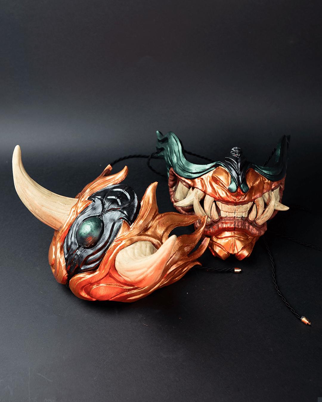 Oni Mask | 3D Printed | Japanese Demon Mask | Cosplay Props | Costume ...
