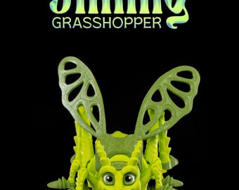 Jimmy Grasshopper Articulating Figure | Fun in Grass | Customizable Color | 3D Printed | High quality