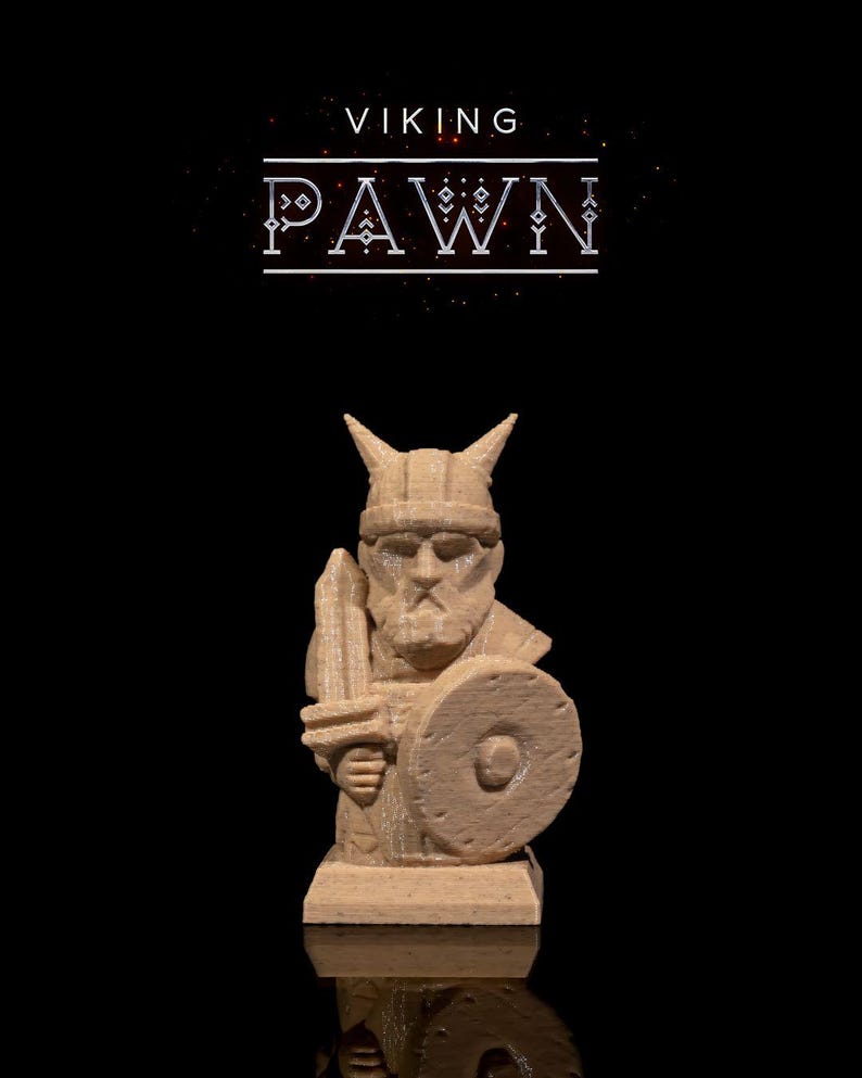 Viking Chess Pieces | 3D Printed | Unique Nordic-themed Chess | Only ...