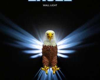 Realistic Eagle Wall Light | 3D Printing | High-Quality | Home Decor | Wall Light