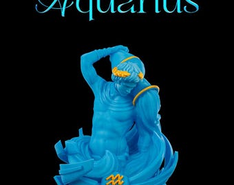 Aquarius: A Celestial Masterpiece | 3D Printed | Aquarius Zodiac | Astrological Decor | High quality