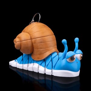 Abigail, snigeln | Flexibel snigelnyckelring | 3D-utskriven | Djur | Fidgets | Leddjur | KeyGuard | Anpassningsbara färger