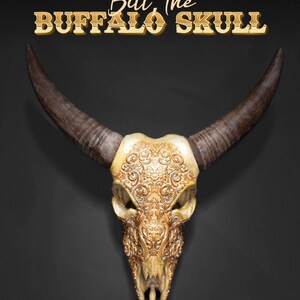 Carved buffalo skull - Etsy 日本