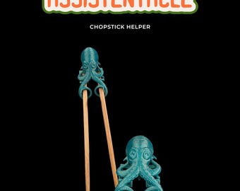 Assistentacle Chopstick Helper | Octopus Chopstick Helper | 3D Printed | Household | Kitchen Accessories | SUSHI | Asian Cutlery