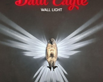 Bald Eagle Wall Light | 3D Printed |  Bedside LED lamp | High quality | Custom Color