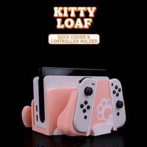 Kitty Loaf Dock-Abdeckung und Controller-Halterung | 3D-Druck | Gadgets | Videospielzubehör | Switch OLED-Dock-Abdeckung | Anpassbare Farben