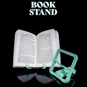 Soporte de libro impreso en 3D ajustable | Color personalizado | Perfecto para lectores, viajeros y chefs