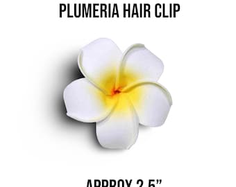 Plumeria-haarclip - 2,5 inch