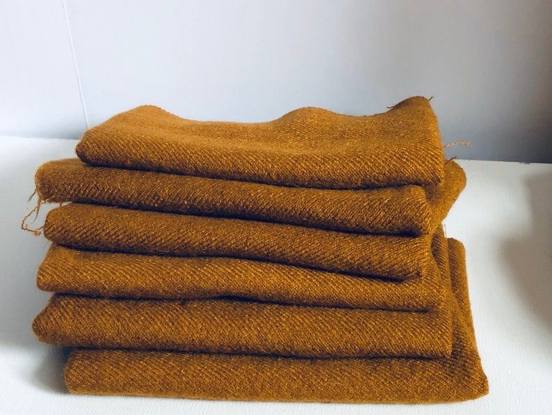 14 yard Caramel 100 percent wool for Rug Hooking Listing is for 1 piece I have 6 pieces if you need more.