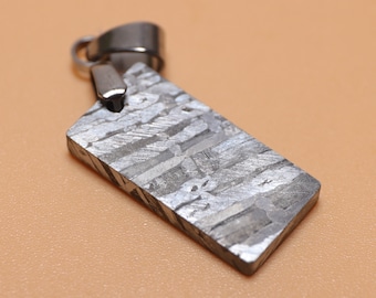 Iron meteorite Natural meteorite carving pendant! Rectangle Meteorite Pendant Necklace