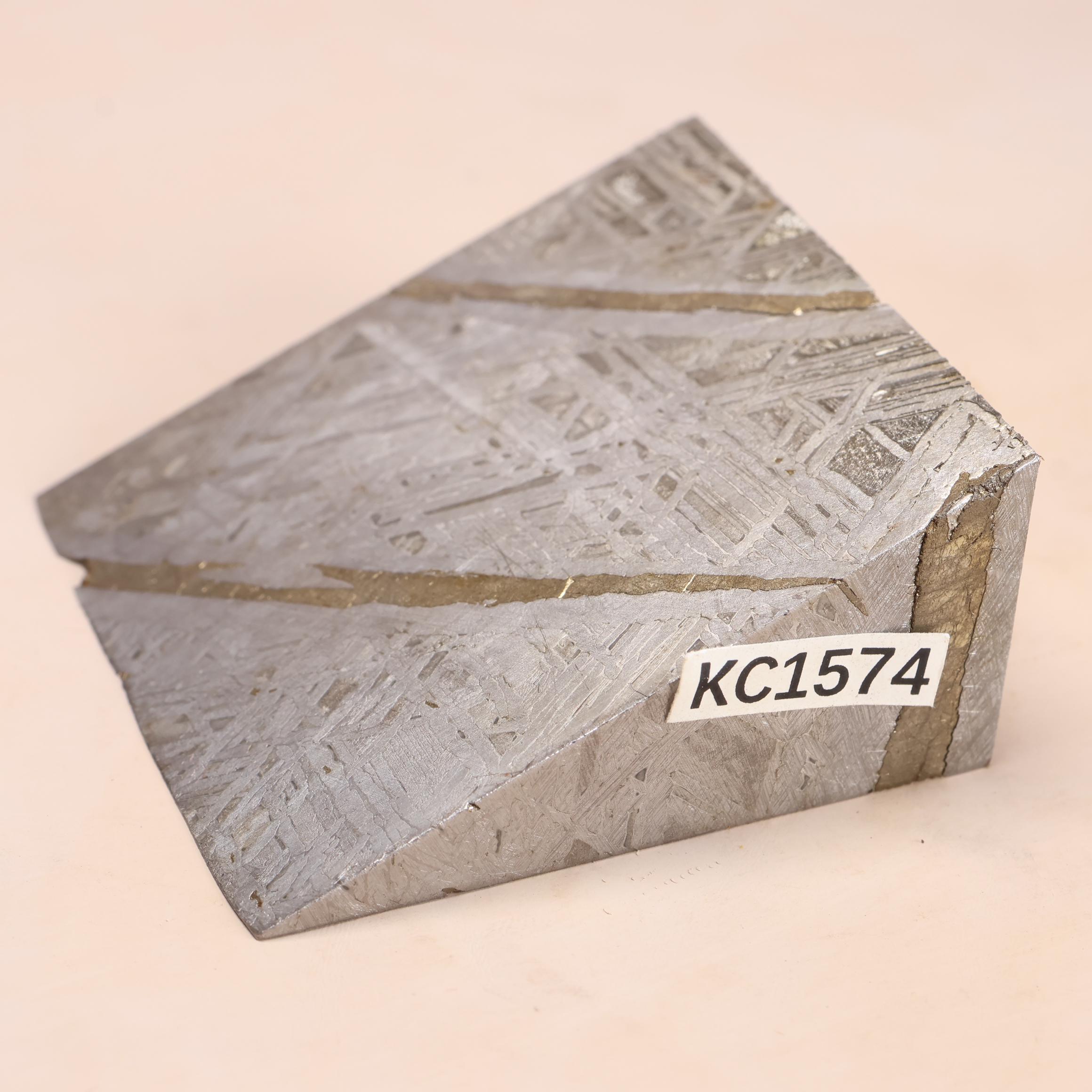 248g ムオニオナルスタ鉄隕石標本: 天然ウェステンデン パターン