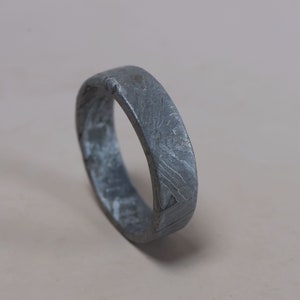 meteorite ring (11US)Unique iron meteorite Natural meteorite carving ring! Custom iron  KC556