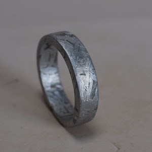 Unique iron meteorite(13US) Natural meteorite carving ring! Custom iron meteorite ring KC540