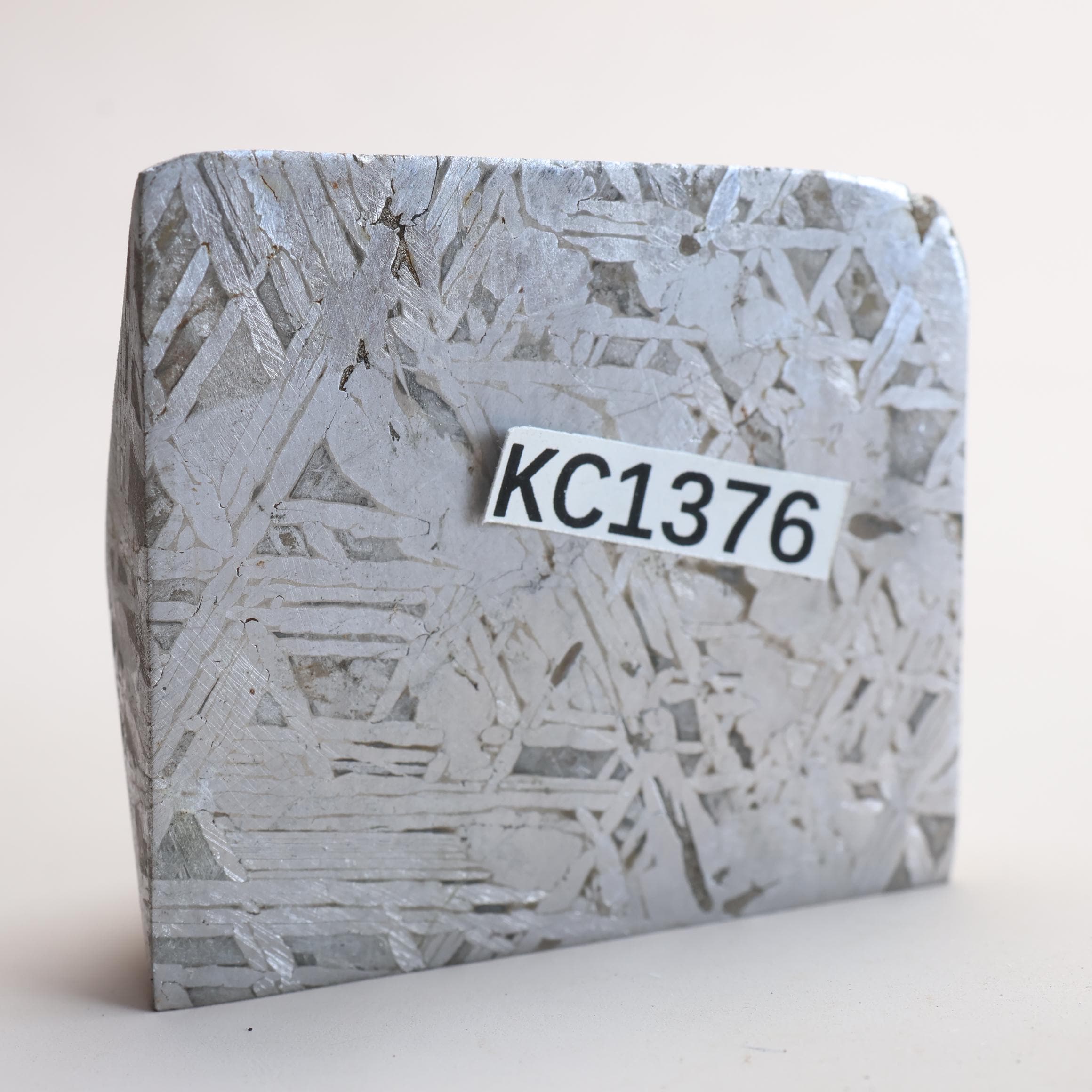 100g ムオニオナルスタ 鉄隕石スライス 標本M 鉄隕石 天然隕石 標本