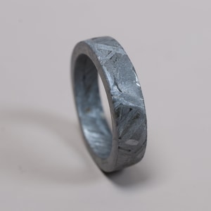 Unique iron meteorite Natural meteorite carving ring! Custom iron meteorite ring KC716