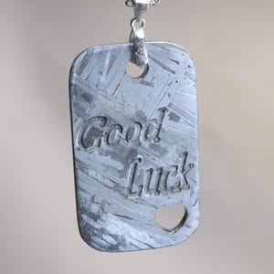 Iron meteorite Natural meteorite carving pendant! Rectangle Meteorite Pendant Necklace KC1400