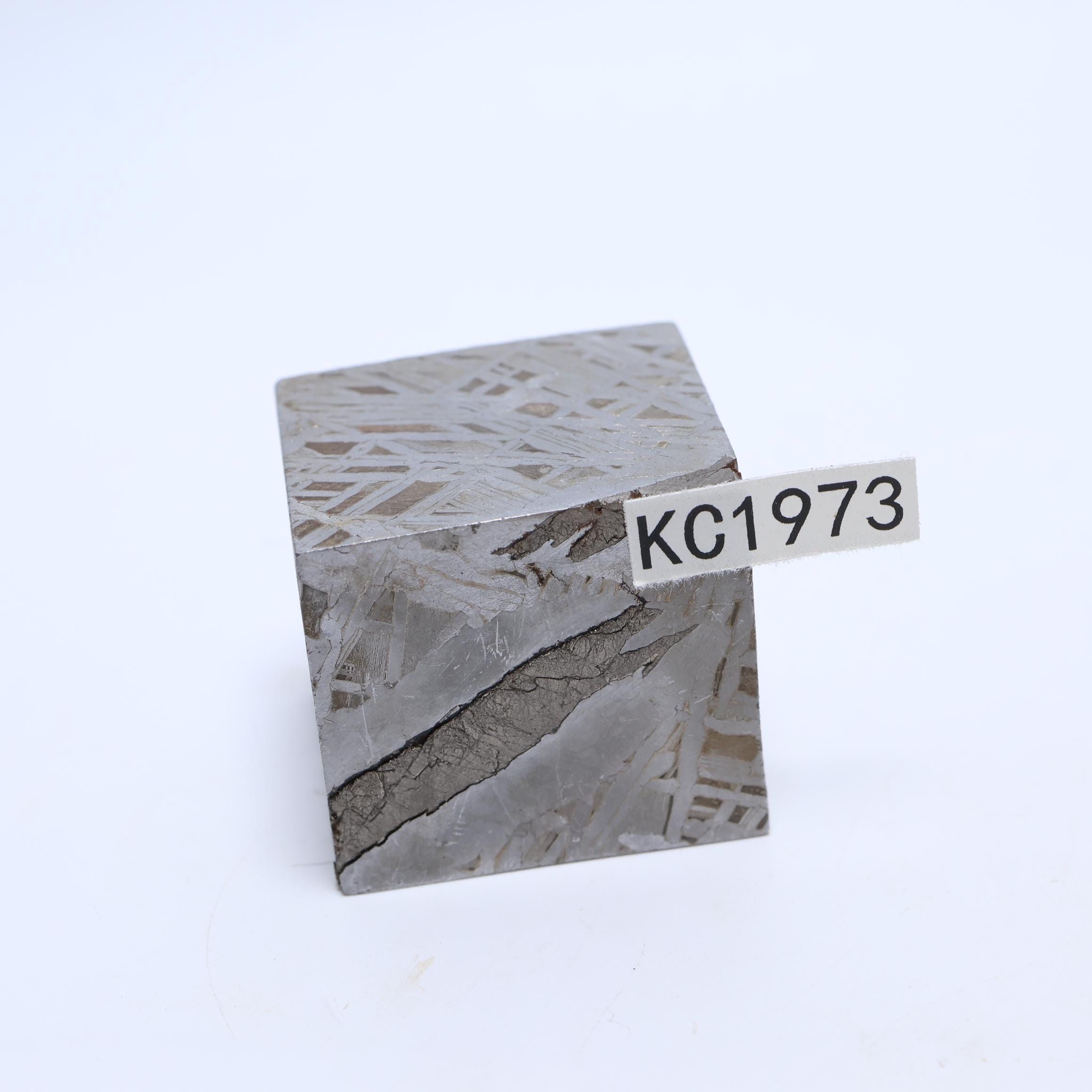 ムオニオナルスタ隕石 標本 ムオニオナルスタ隕石標本：エッチング・研磨された鉄宇宙岩（207g