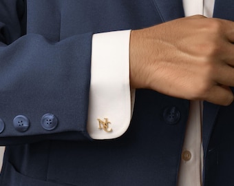 Personalized Initial Cufflinks For Groomsmen,Custom Groomsmen Cufflinks,Groomsmen Gifts,Groomsmen Proposal,Best Man Gift,Wedding Cufflinks