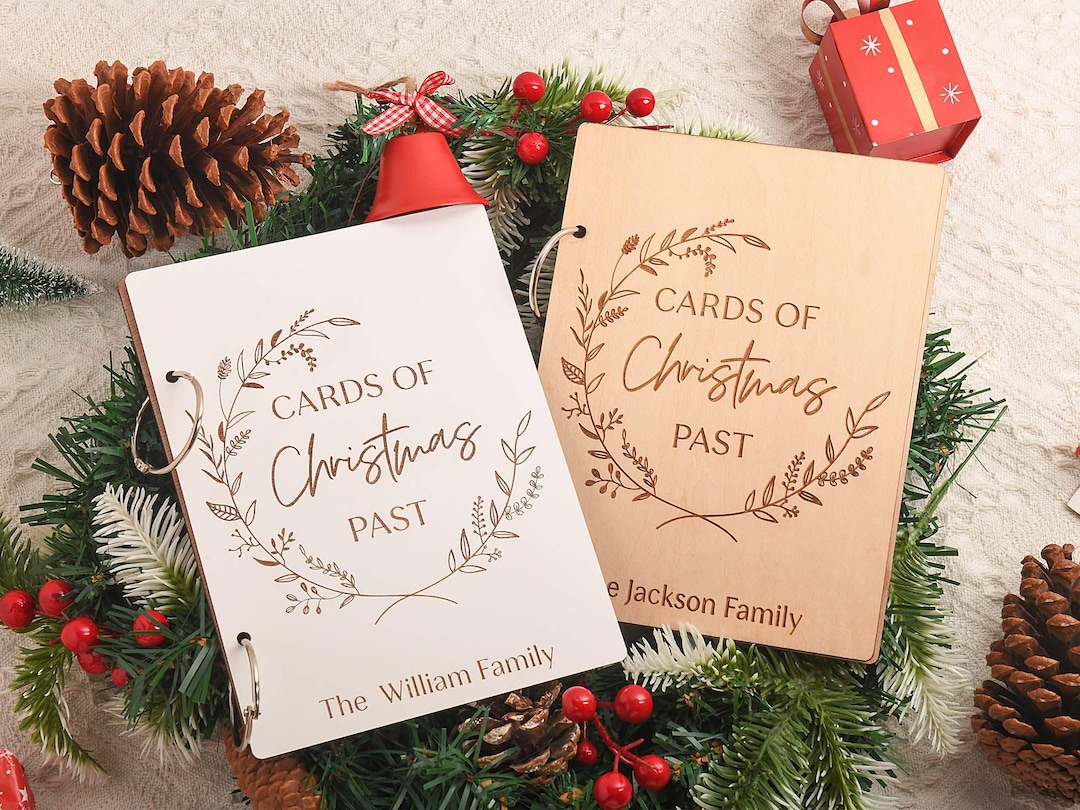 christmas card binder A6 Christmas Leather Binder Planner Gift Set – Bujo & Marks main image 1