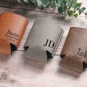 Groomsmen Can Cooler Holder, Groomsmen Gifts Personalized, Engraved Can Cooler, Beer Can Holder, Groomsmen Proposal, Groomsman Gift Ideas