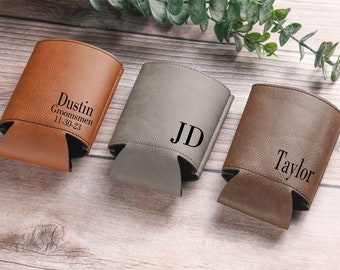 Enfriador de latas para padrinos de boda, regalos personalizados para padrinos de boda, enfriador de latas grabado, soporte para latas de cerveza, propuesta de matrimonio, ideas de regalos para padrinos de boda