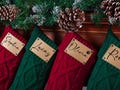 Personalized Family Christmas Stockings, 2024 Family Stockings With Name, Holiday Stockings, Custom Knitted Stockings, Holiday Decor Gift
