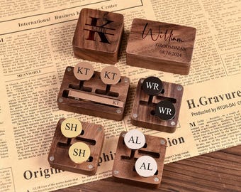 Personalized Groomsmen Cufflinks, Custom Wedding Cufflinks & Tie Clip Set, Groomsmen Gifts, Best Man Cufflinks Gift, Groomsmen Proposal