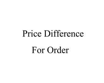 Price Difference FOR ORDER