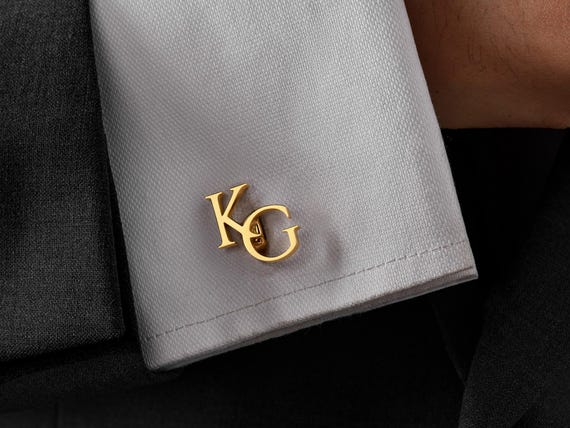 Custom Groomsmen Cufflinks, Groomsmen Gifts, Personalized Initial Cufflinks for Men, Best Man Gifts, Groomsmen Proposal, Cufflinks for Groom