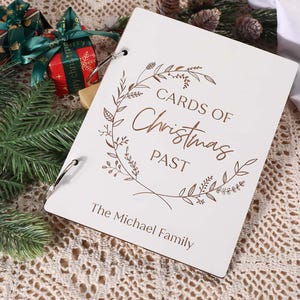 Personalisierter Weihnachtskartenhalter, Kartenandenken, Karten vergangener Weihnachten, Weihnachtsgedächtnisbuch, Kartenalbum, Familienweihnachtskartengeschenk