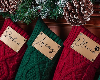 Personalized Family Christmas Stockings, 2026 Family Stockings With Name, Knitted Stockings, Holiday Stockings, Dog Stockings,Christmas Gift