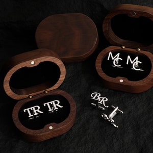 Gemelos de padrinos de boda personalizados, propuesta de padrinos de boda, gemelos iniciales personalizados, regalos de padrinos de boda, gemelos de nombre, regalo de padrino, gemelos de boda