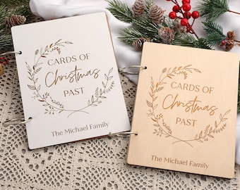 Personalized Christmas Card Holder, Cards of Christmas Past, Keepsake Holiday Card Storage, Custom Christmas Memory Book, Family Album Gifts