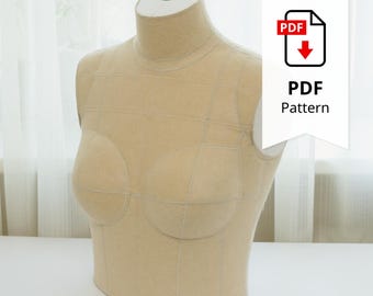 Sewing Pattern for Standard Dress Form Top Size 10