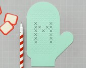 Cross Stitch Mitten Card