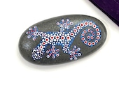 Gecko Rock Art - Hand Painted Stone Art - Unique Art - Animal Art Stone - Hand Painted Rock - Pet Rock - Gecko Art