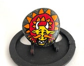 Hand Painted Dragon Rocks - Red Dragon Rock Painting - Dragon Stone - Rock Art Painting - Home Decor