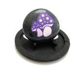 Mushroom Art Rock - Hand Painted Rock Art - Mushroom Rock - Stone Mushrooms - Mushroom Gift - Mushroom Stone Art - Mushroom Home Decor