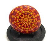 Hand Painted Rock Art - Mandala Art Stone - Mandala Dot Painting - Dot Mandala Rock - Boho Gifts for Women - Painted Rocks Home Decor